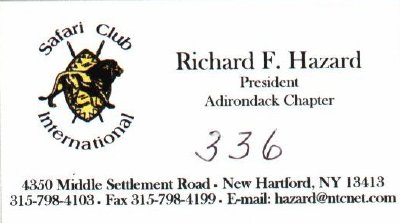 Safari Club International - Richard F. Hazard